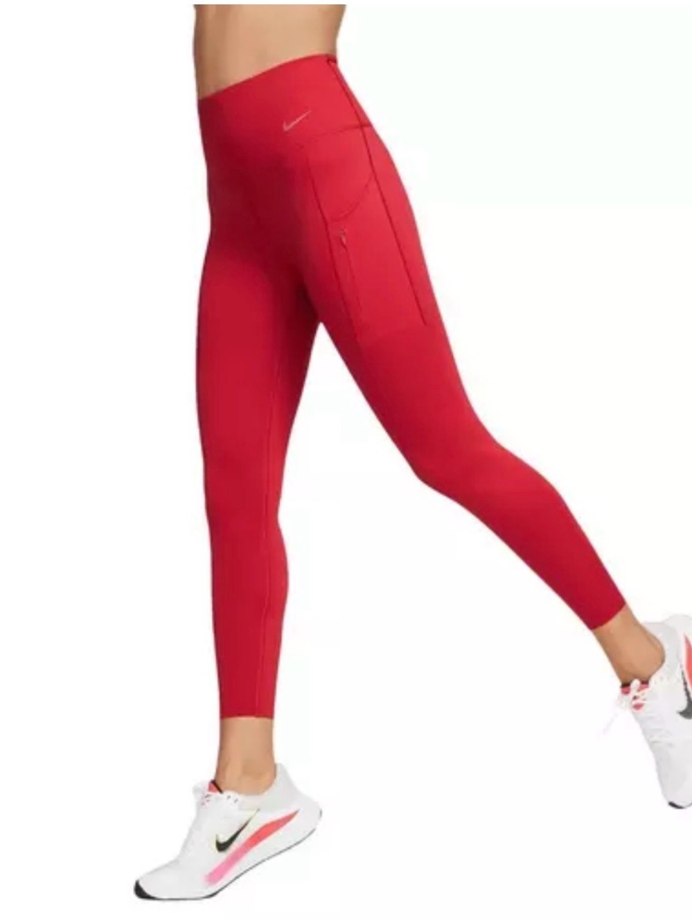 EUC Nike Go | Size S | Firm-Support High-Waisted 7/8 Leggings Red